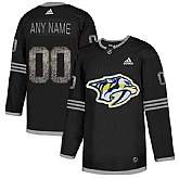 Customized Men's Predators Any Name & Number Black Shadow Logo Print Adidas Jersey,baseball caps,new era cap wholesale,wholesale hats